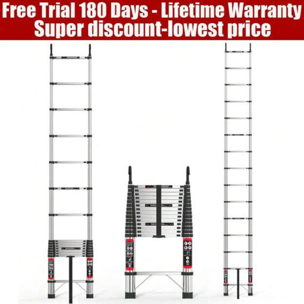 Telescopische ladder van 5 m/16,4 ft – lichtgewicht, draagbaar en uitschuifbaar