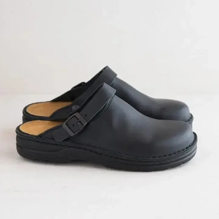 Leren pantoffels voor dames