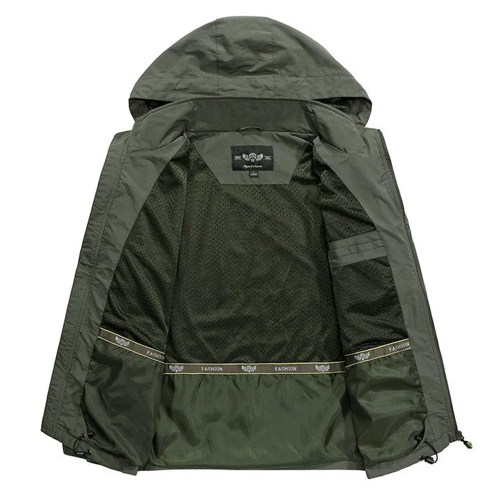 Waterdichte Outdoor Heren Jas met Afneembare Capuchon