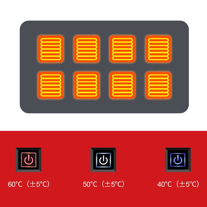 USB-verwarmde omslagdoek van fleece met drie standen