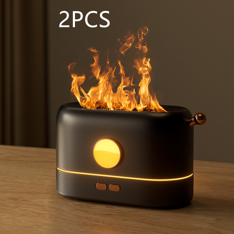 Compacte vlam diffuser op USB met watertank van 200 ml