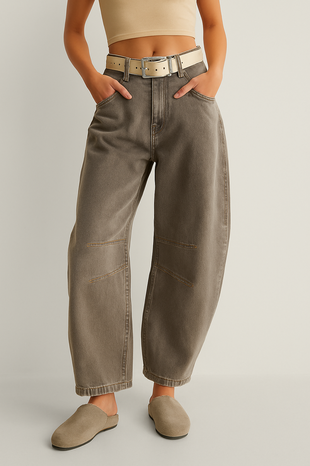Lunara – Damesjeans met Hoge Taille en Wijde Pijpen