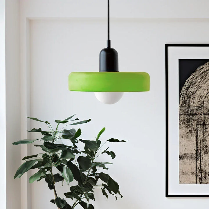 Bauhaus glas-in-lood hanglamp