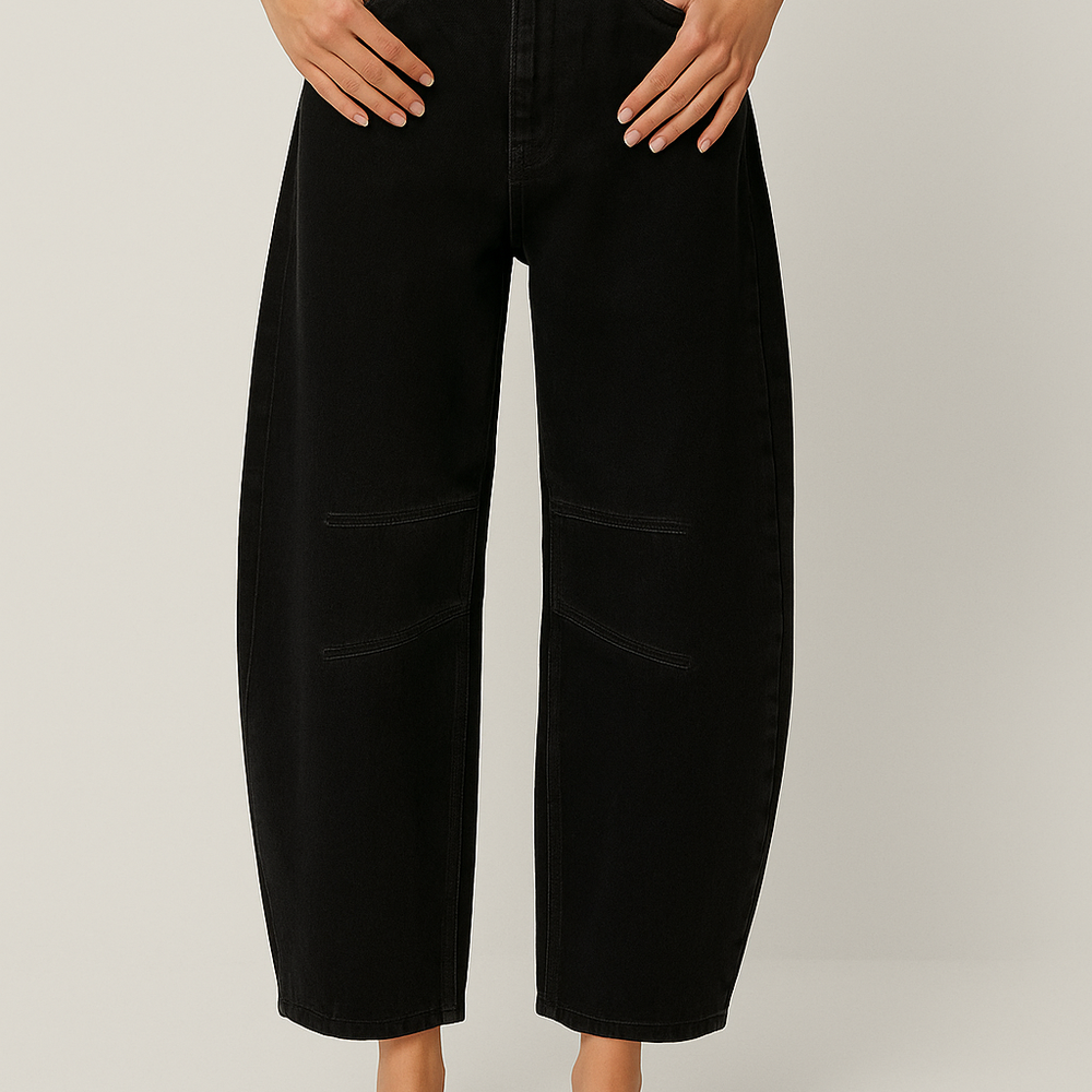 
                  
                    Lunara – Damesjeans met Hoge Taille en Wijde Pijpen
                  
                