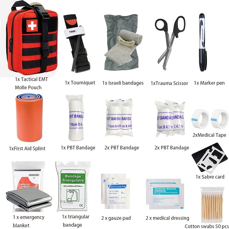 Complete EHBO-kit met Tourniquet – Essentiële Overlevingskit voor Avonturen
