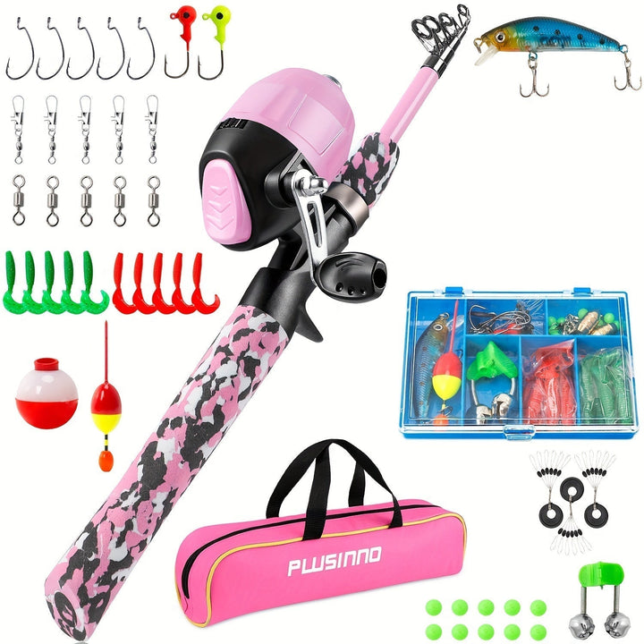Complete Set Telescopische Hengel en Molen met Draagtas en Aasdoos