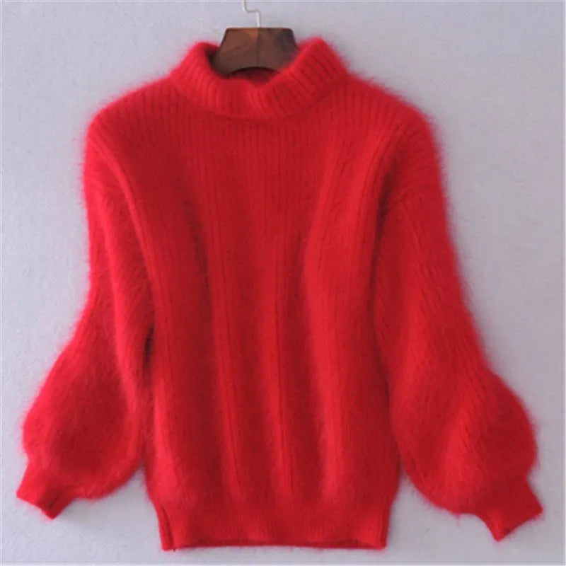 Casual gebreide angora damestrui – Livia