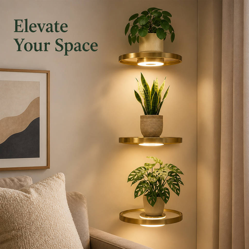 Glow-wandplank – zwevend LED-display voor een gezellige, opgeruimde look