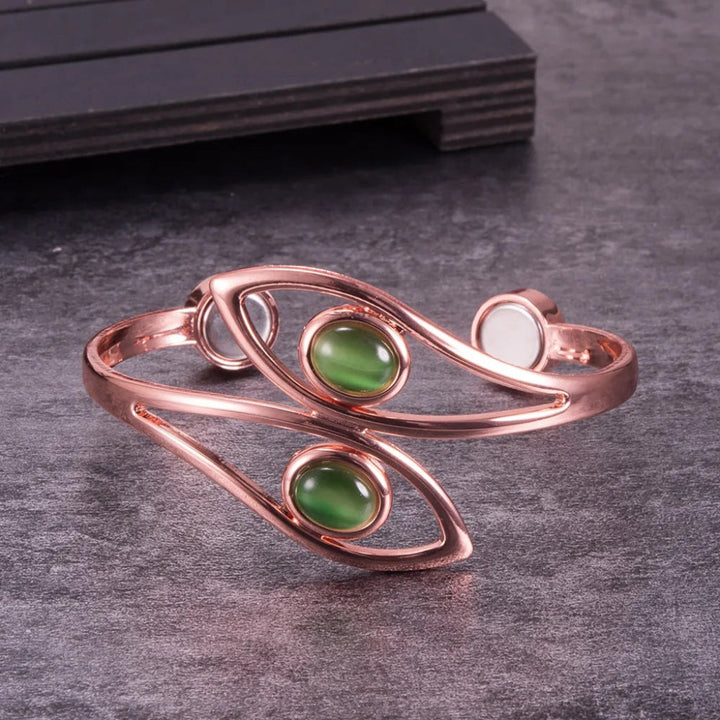 Womens Pure Copper Opal Magnetic Bracelet