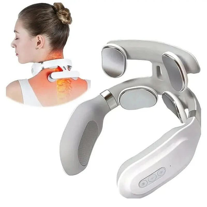 Luxe Nekmassageapparaat – 4-in-1 Massageapparaat met Warmte en Trilling