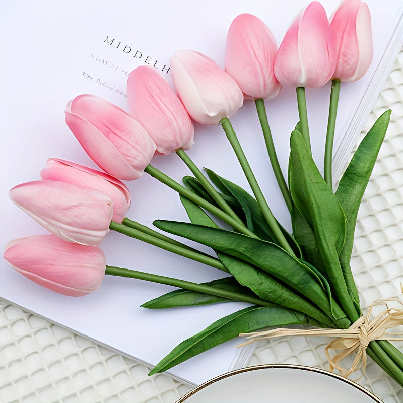 Set van 10 Realistische Tulpen – Perfect voor Bruiloften en Interieurdecoratie