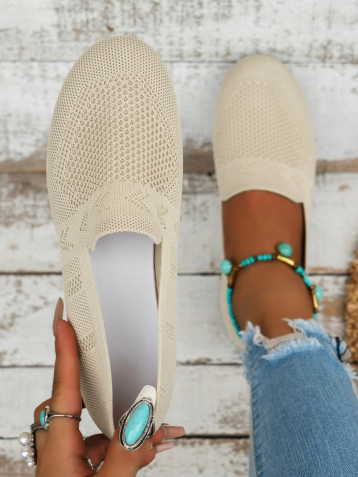 Delavira – Ademend Vlakke Damesschoenen met Slip-On Ontwerp voor Dagelijks Comfort