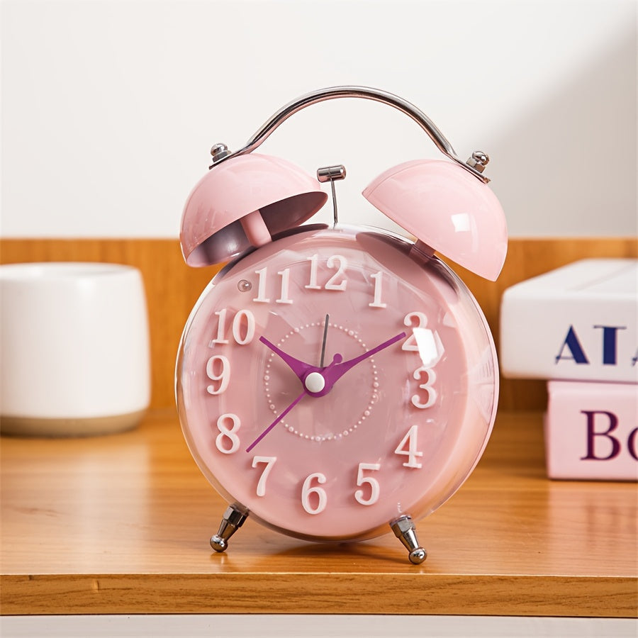 Luxe Stille Wekker met Nachtlampje – Draaiend Display en Luid Belgeluid voor een Effectief Ontwaken