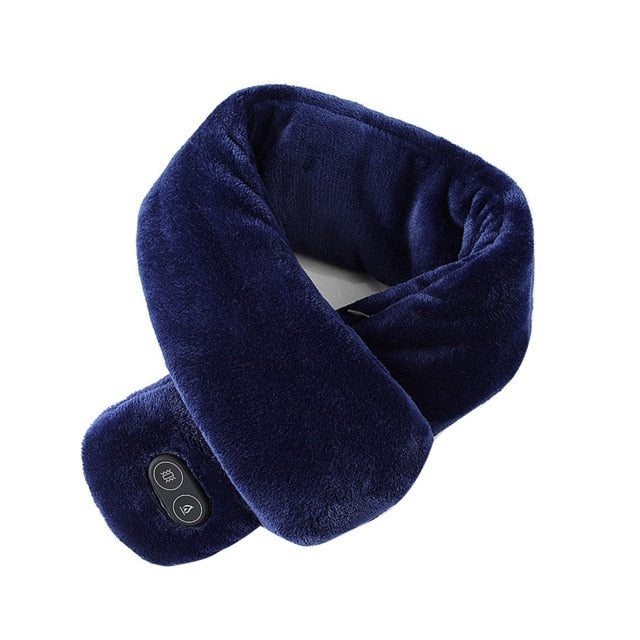 Verwarmde nekwarmer met trilmassage, 3 warmtestanden via USB