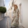 Boho gestreepte maxi-jurk