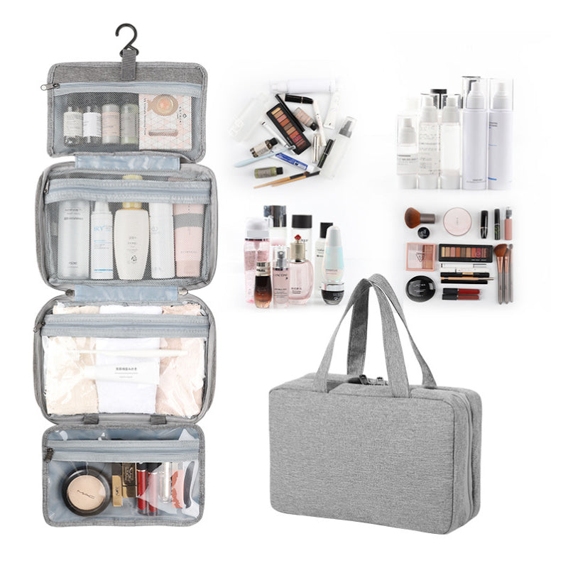 Travelique reisorganizer voor cosmetica | Compact en waterdicht | Met 4 vakken en 360° haak | Voor dames en heren