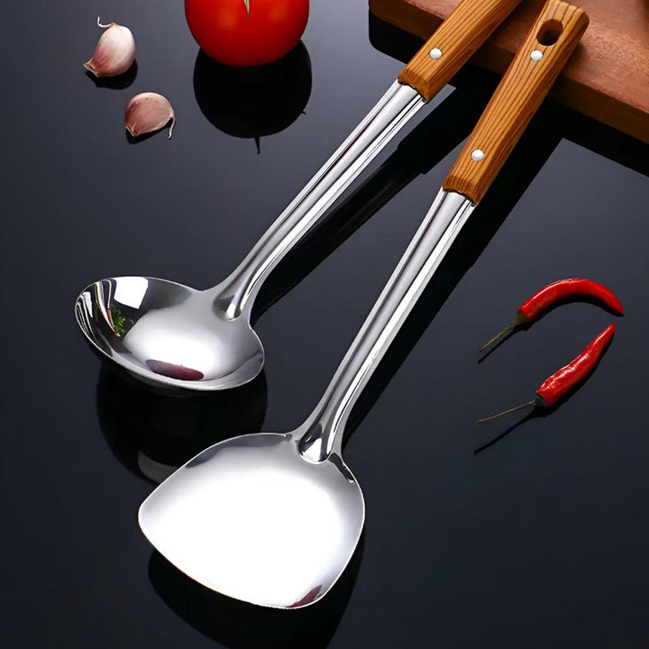 Premium Houten Handgreep Keukengerei Set (5-delig)