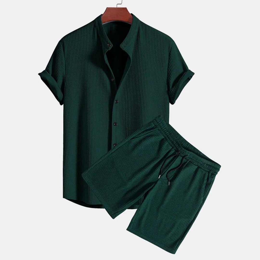 Heren Twill Shirt met Korte Mouwen