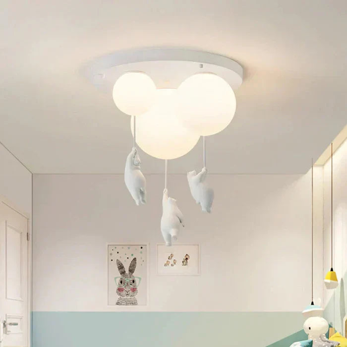 Kinderplafondlamp met beer en bal | CloudBea