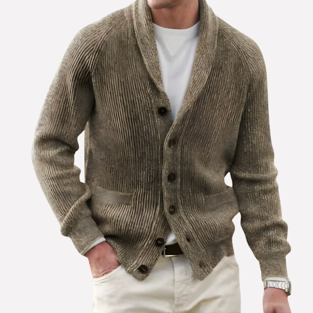 Heren Schouderkraag Cardigan