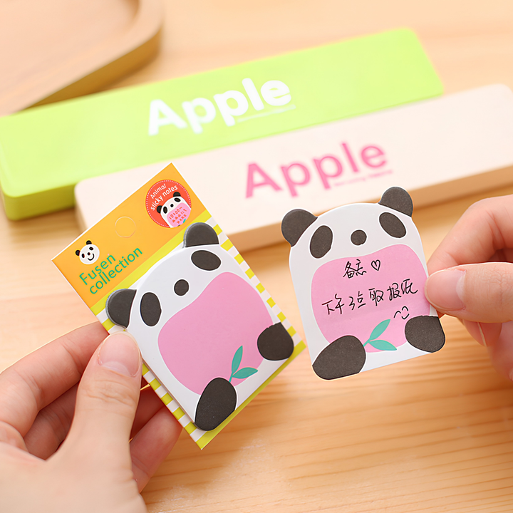 Schattige Panda Tekenfilm Plaknotities Memo Blok