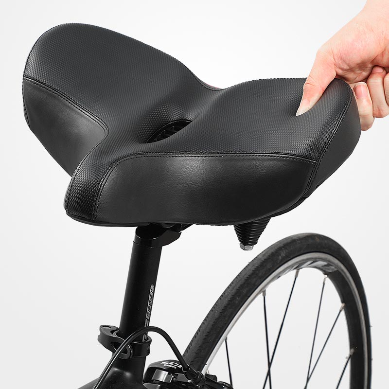 Comfortabele fietszadel met extra brede zit