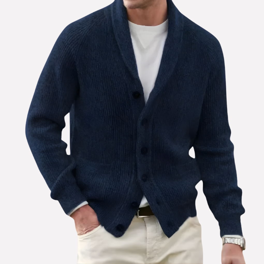 Heren Schouderkraag Cardigan
