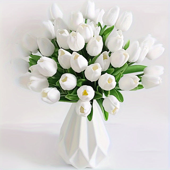 Set van 15 Realistische Kunsttulpen – Perfect voor Bruiloften, Feesten en Woondecoratie