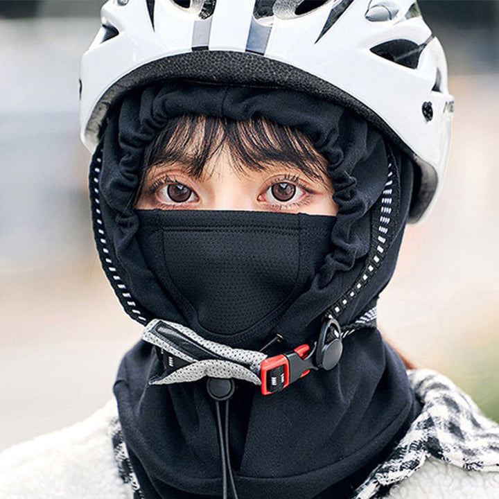 Winddicht gezichtsmasker met capuchon en nekwarmer voor fietsen