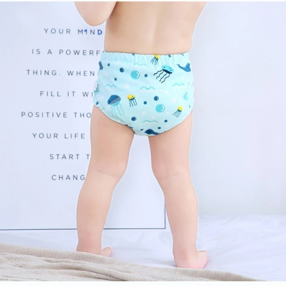 Herbruikbare Baby Luierbroek met Waterdichte 6-Lagen Kruis