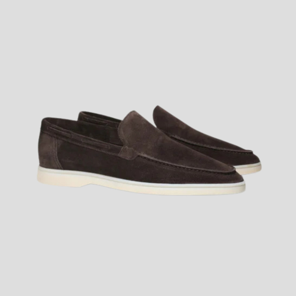 Suède loafers voor heren