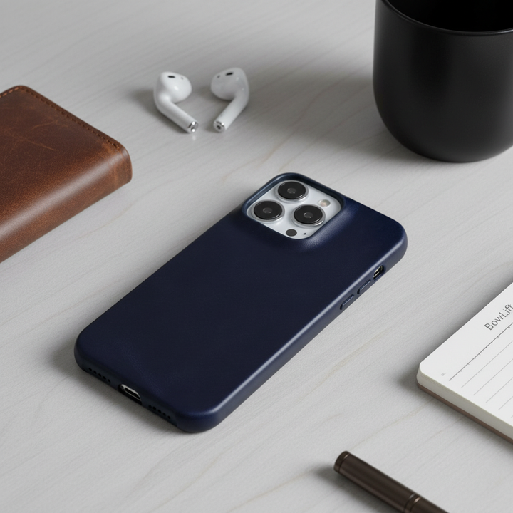 Leren Hoesje voor iPhone met Schokbestendige Bescherming