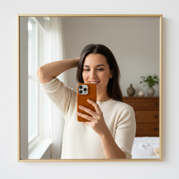 Leren Hoesje voor iPhone met Schokbestendige Bescherming
