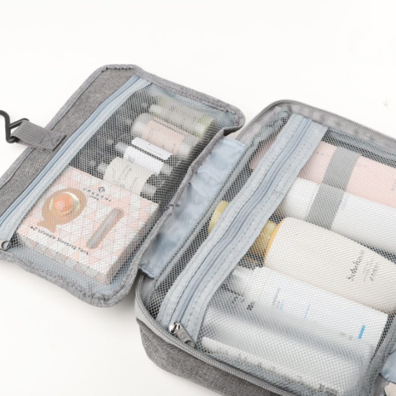 Travelique reisorganizer voor cosmetica | Compact en waterdicht | Met 4 vakken en 360° haak | Voor dames en heren