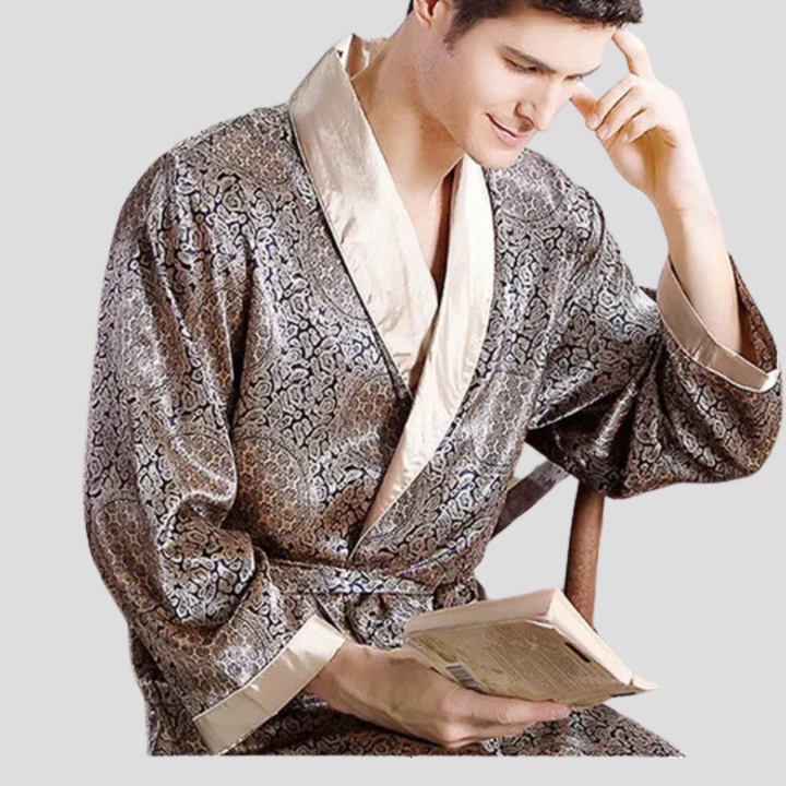 Satijnen Kimono Badjas voor Heren