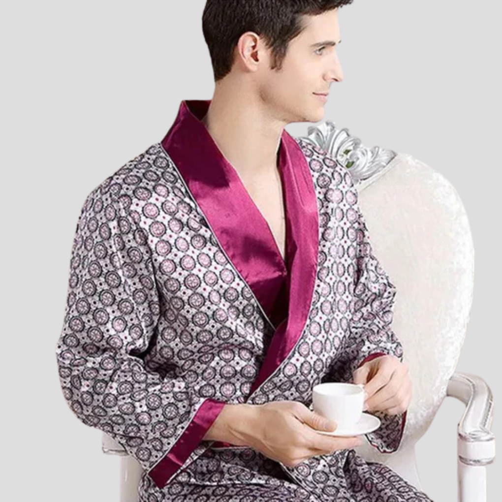 Satijnen Kimono Badjas voor Heren