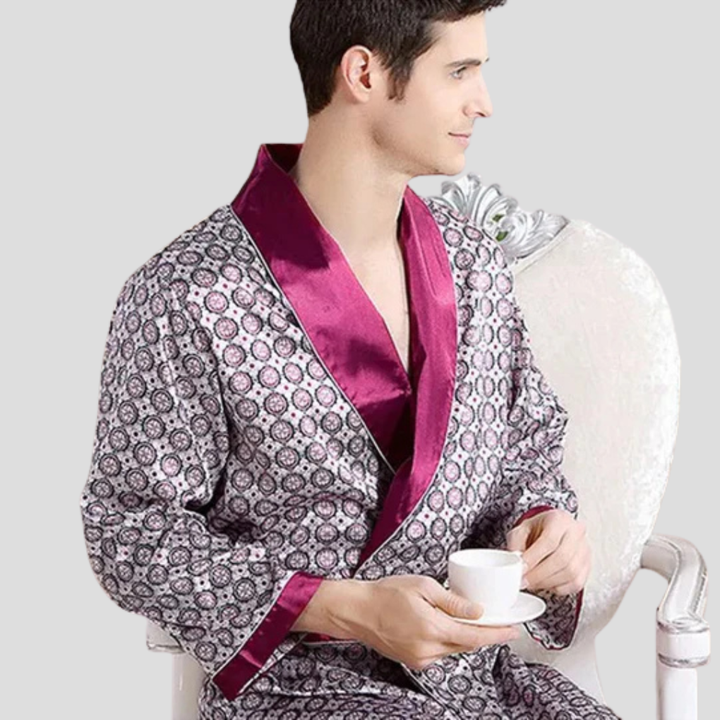 Satijnen Kimono Badjas voor Heren