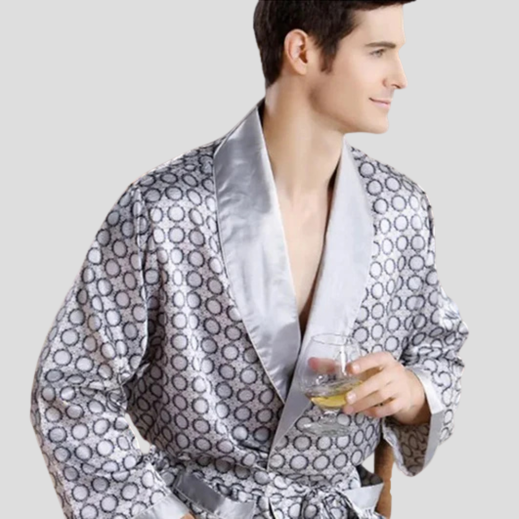 Satijnen Kimono Badjas voor Heren