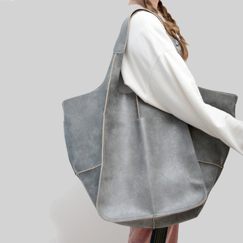 Grote RetroWave Strandtas – Elegant en Functioneel