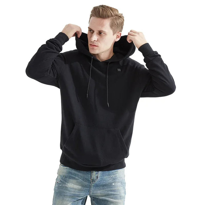 Verwarmde hoodie voor buiten, licht en waterafstotend