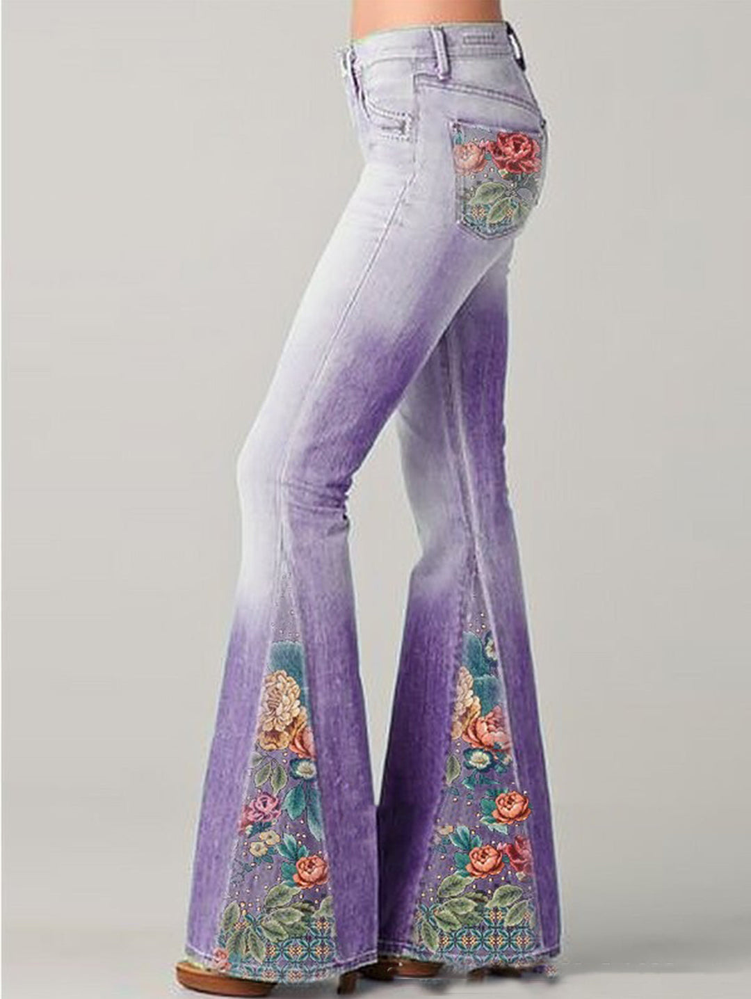 Uitlopende Broek met Trendy Bloemenprint - Luna