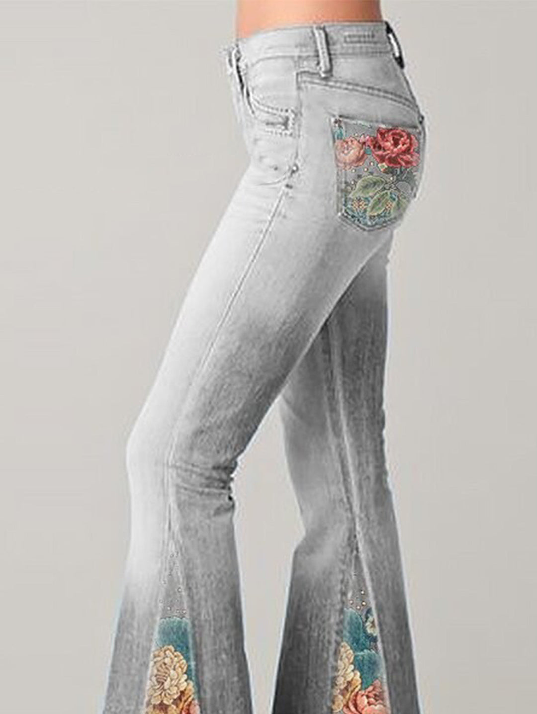 Uitlopende Broek met Trendy Bloemenprint - Luna