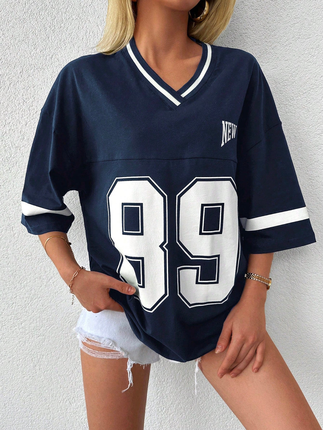 Oversized Shirt met “89” Print