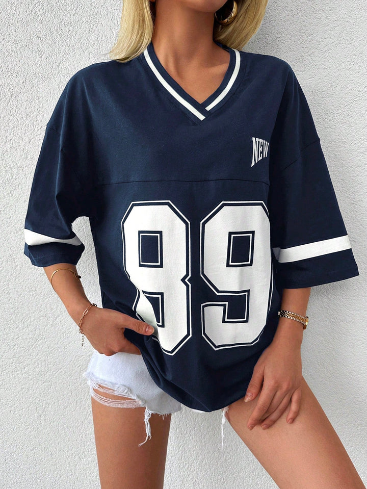 Oversized Shirt met “89” Print