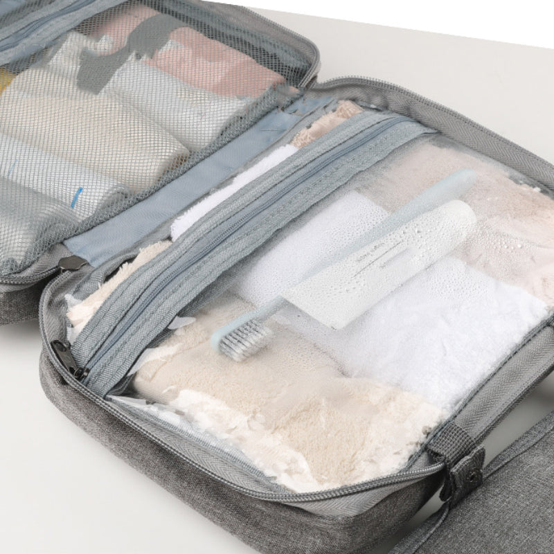 Travelique reisorganizer voor cosmetica | Compact en waterdicht | Met 4 vakken en 360° haak | Voor dames en heren