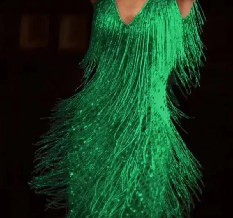 
                  
                    Isadora - Glamoureuze Pailletten Flapper Jurk met Franjes - SkinzLine
                  
                