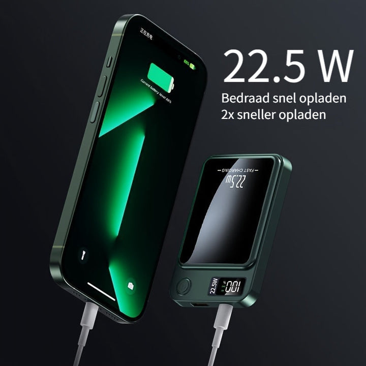 Magnetische Powerbank – Ultradun met Supersnel Draadloos Opladen