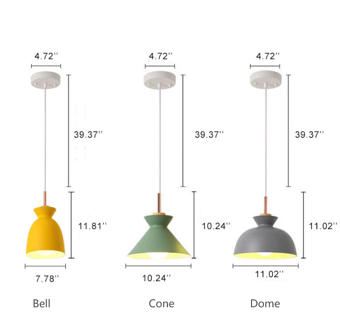 AuroraLite Scandinavische Hanglamp | Design in Metaal | 1-Lichts | Moderne Kleuropties
