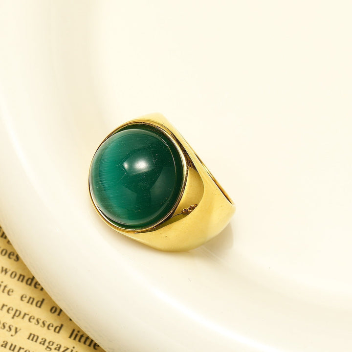 Grote Kattenoog Edelsteen Ring – Liora