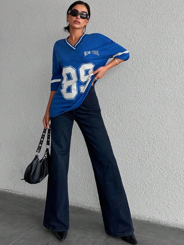 Oversized Shirt met “89” Print